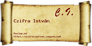 Czifra István névjegykártya