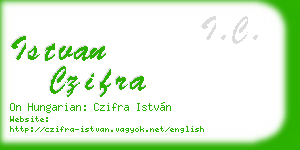 istvan czifra business card